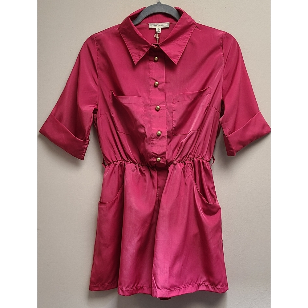 Alythea Button Front Shirt Romper